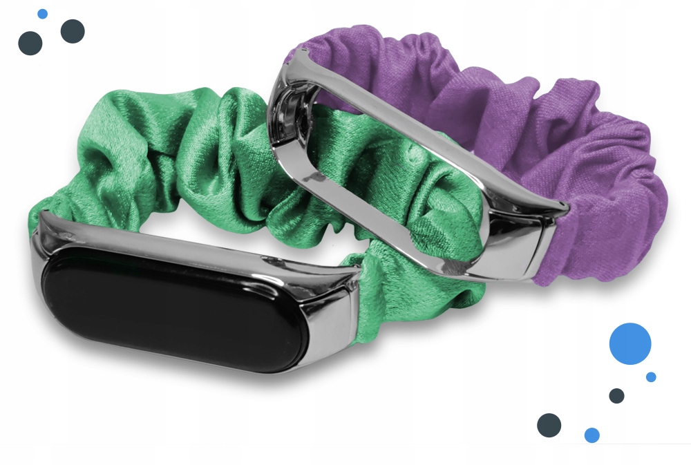 SCRUNCHIE OPASKA do XIAOMI MI BAND 5/6 - KOLORY Kolor wielokolorowy