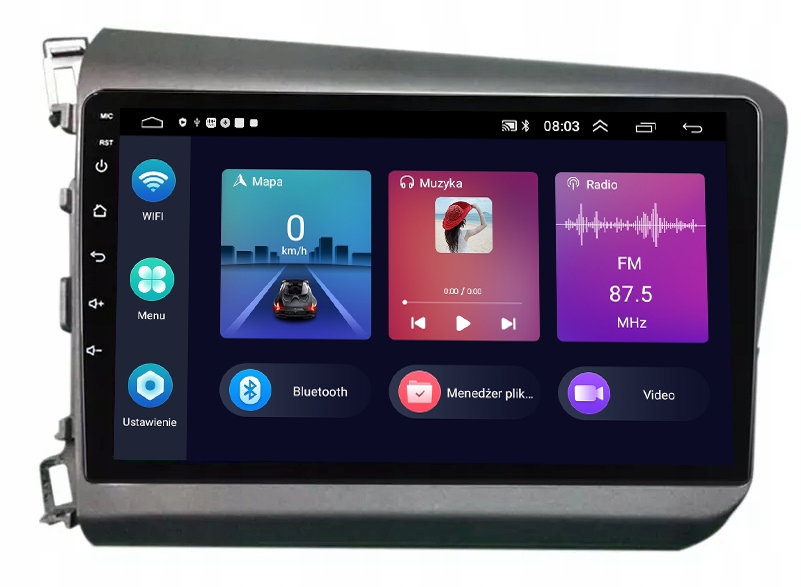 Gps Rádio Android Navigace Bt Honda CIVIC 2012-2015 Carplay 4GB 64GB