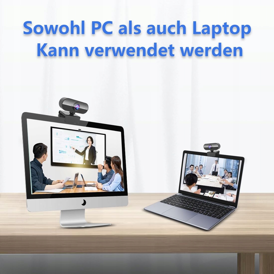 DDKJ Kamera Internetowa 1080P Full HD Z Mikrofonem Do Komputerów i Laptopów — miniatura 6