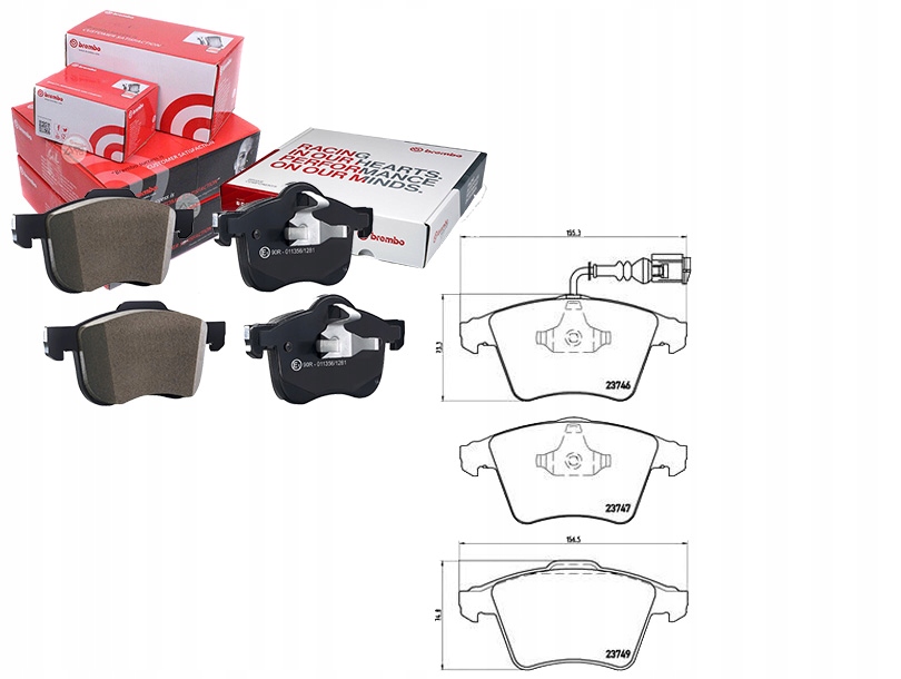 Brzdové Destičky Vw T5 03- Kola 17 S Pocitem Brembo
