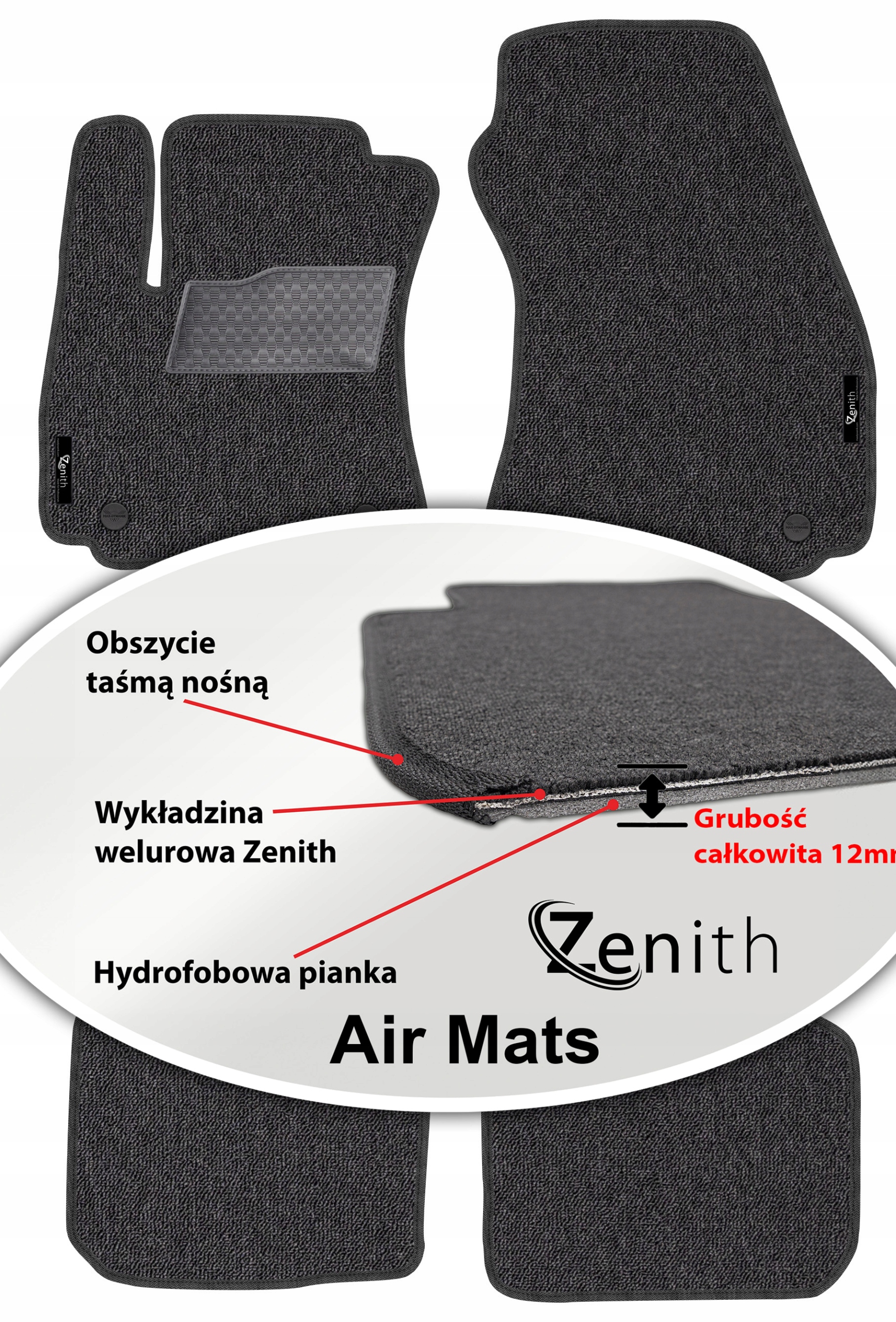 Opel Zafira A 7os 03-05 Velúrové koberčeky do auta Zenith Air Mats