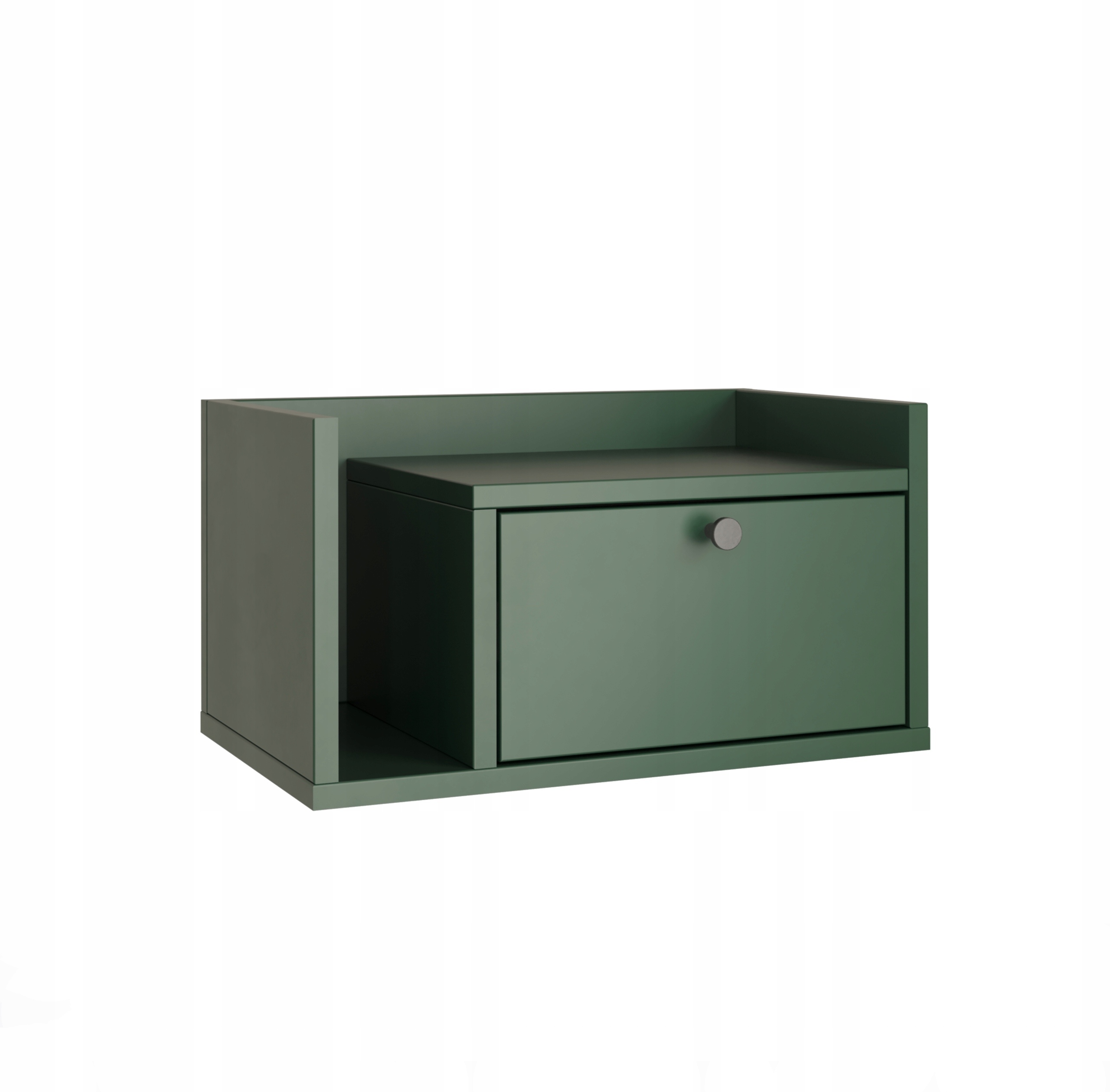 Noční stolek, závěsný, se zásuvkou a levou policí Šalvějová Aura