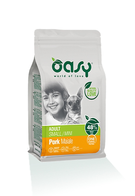 Oasy suché krmivo pro psy One Protein Mini Adult vepřové maso 2,5 kg