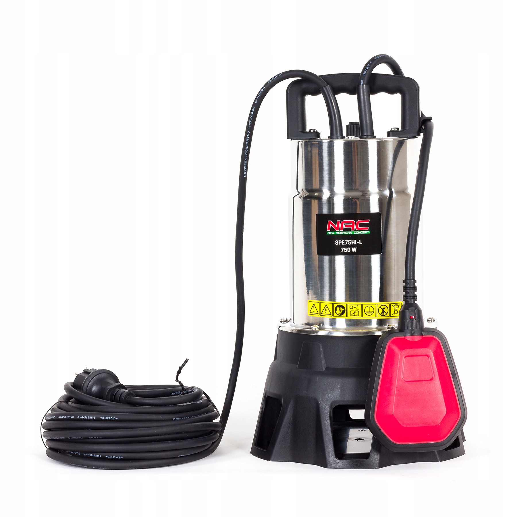 Nac Ponorné Čerpadlo Na Špinavú Vodu Do Záhrady SPE75HI-L 750W 15000L/H Inox