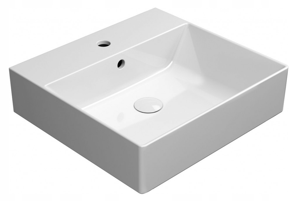 Kube X keramická umývadlová miska 50x47 cm, biela ExtraGlaze (9430111) /po/