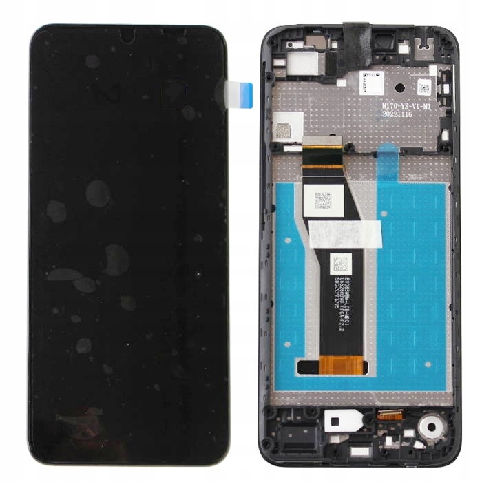 Nowy Ekran LCD Motorola E13 XT2345, XT2345-2 Z Ramką Czarny