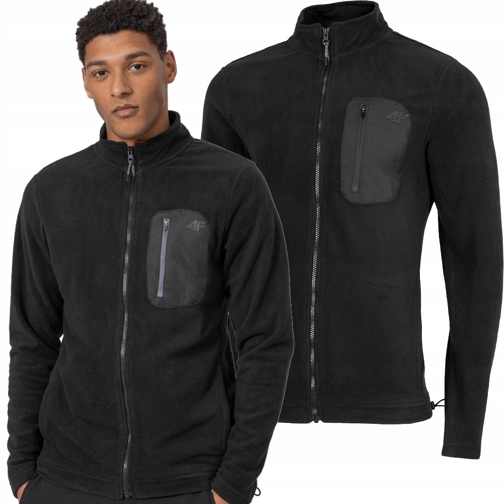 

Ciepły Męski Polar 4F Bluza czarny PLM012-20 r.M