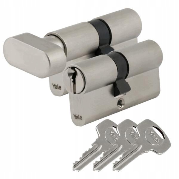 Vložky Do Dveří Sada Yale Y500 30/45 30G/45 Systém 1 Klíč Satén