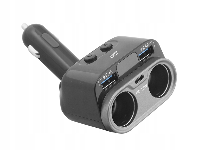 

Adapter 2 gniazda Przejściówka 2xUSB 2,4A Type-C