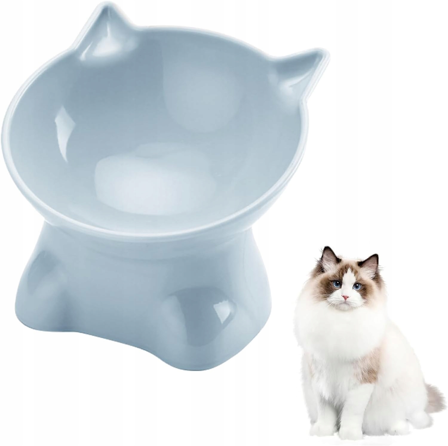 Levně Miska Pro Kočky Psa Zvýšená, Nakloněná O 15°, Protiskluzová