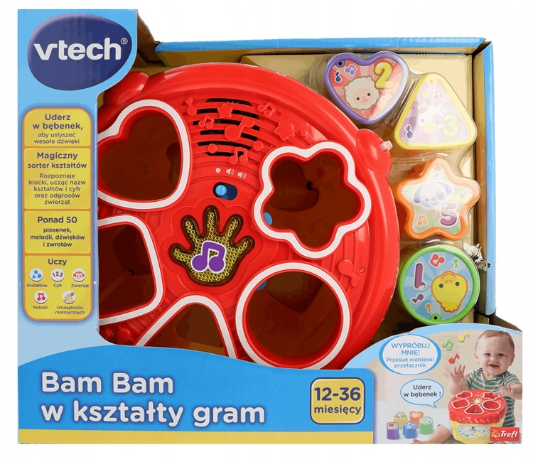 VTech Bębenek Bam bam w kształty gram 60670