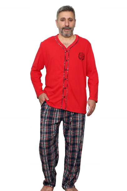 Klasické Rozepínací Pánské Pyžamo Bavlna 4XL