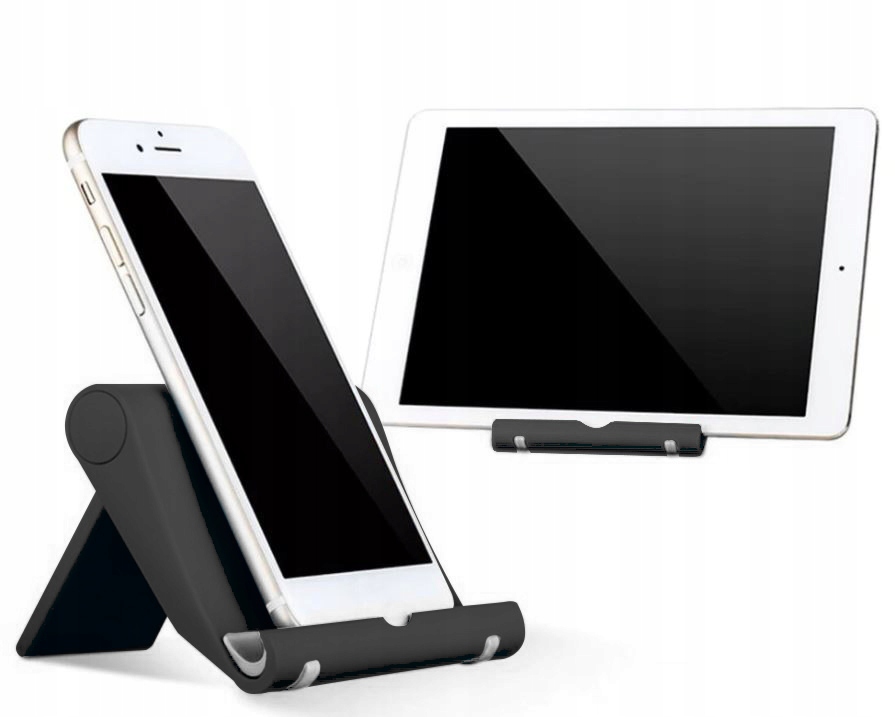 SOLIDNY STOJAK UCHWYT PODSTAWKA NA TELEFON TABLET Kolor czarny