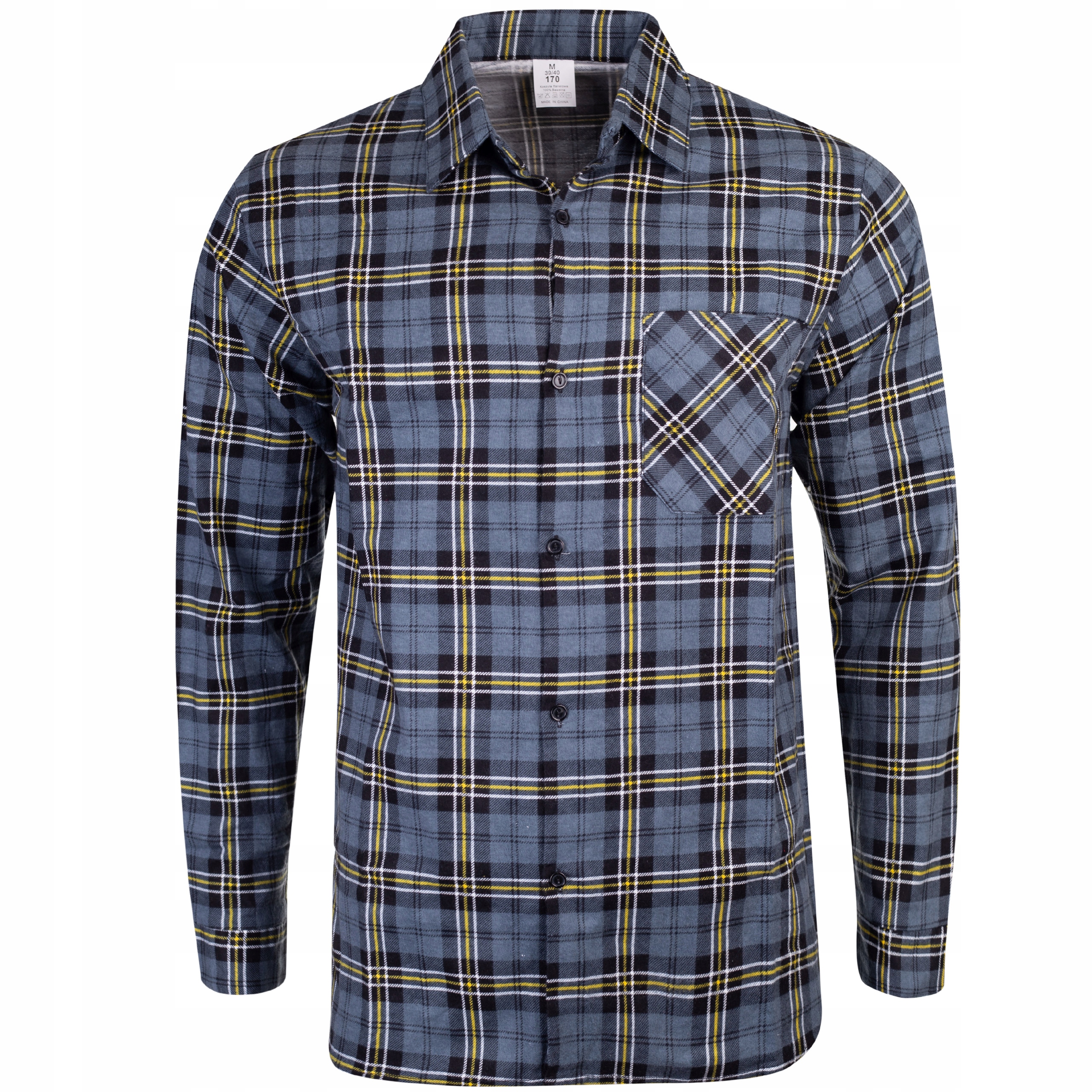 KOSZULA FLANELOWA CASUAL W KRATE MĘSKA 100% BAWEŁNA r. 3XL