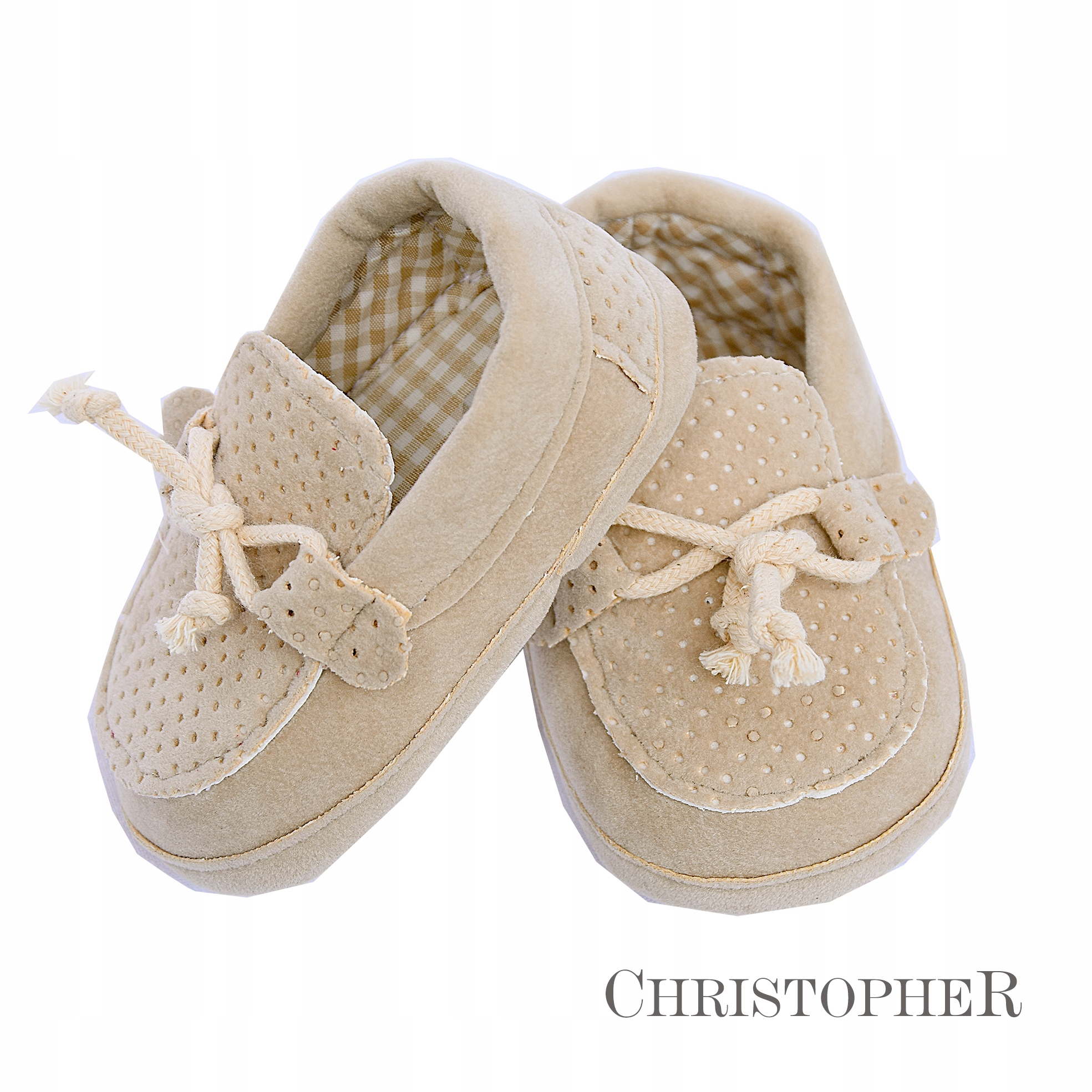 MOKASYNY niemowlęce CHRISTOPHER Kolor beżowy r. 17