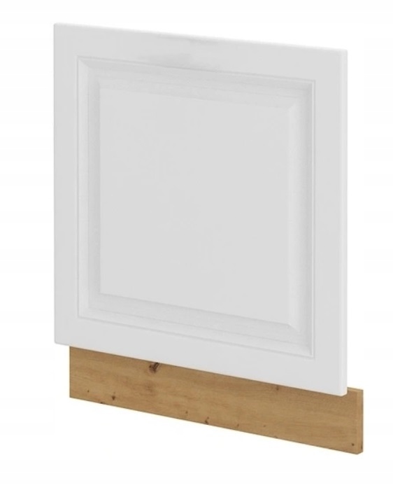 Přední strana pro myčku nádobí 60. 570x596. Bílá Dub Artisan. Frézovaný.