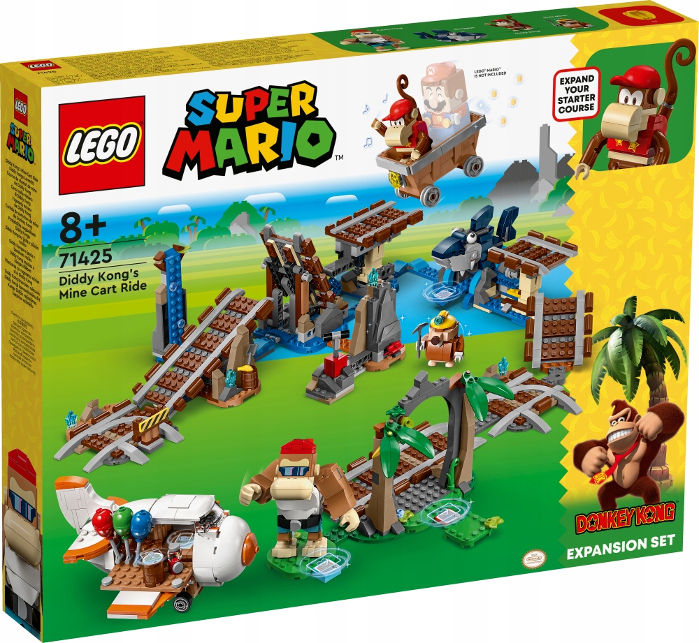 Lego Mario 71425 Przejażdżka wagonikiem Diddy Konga zestaw rozszerzaj