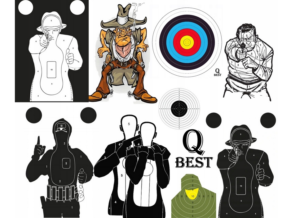 QBest střelecký lukostřelecký štít 120 kusů mix