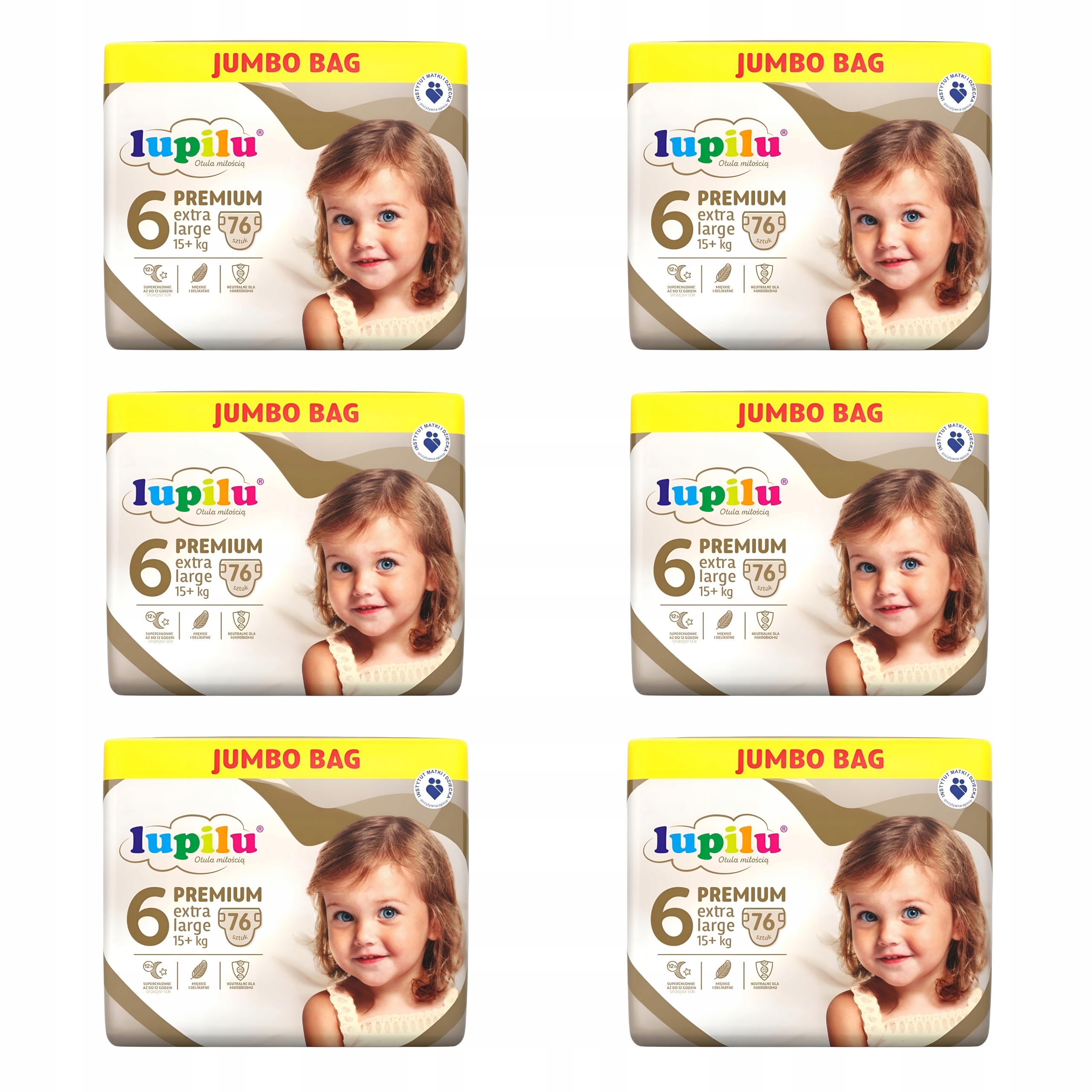 Pieluszki Lupilu Premium rozmiar 6 15-15 kg 304 szt.