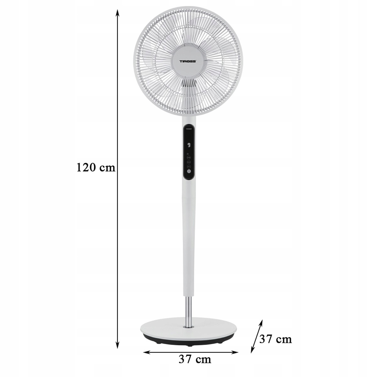 Podlahový ventilátor ventilátory Tiross 14" Diaľkový Ovládač