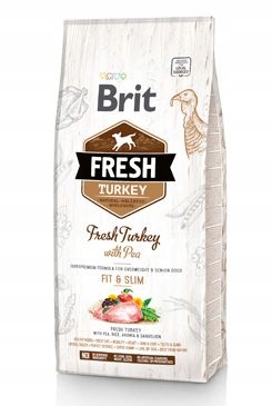 Levně Krmivo Brit Fresh Turkey with Pea Light Fit & Slim 12kg