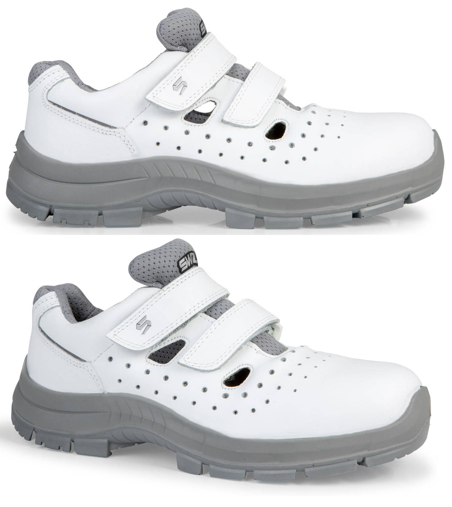 BUTY ROBOCZE MĘSKIE OCHRONNE BHP BIAŁE RZEP 36-48+ WKŁADKA ZESTAW Marka Swolx