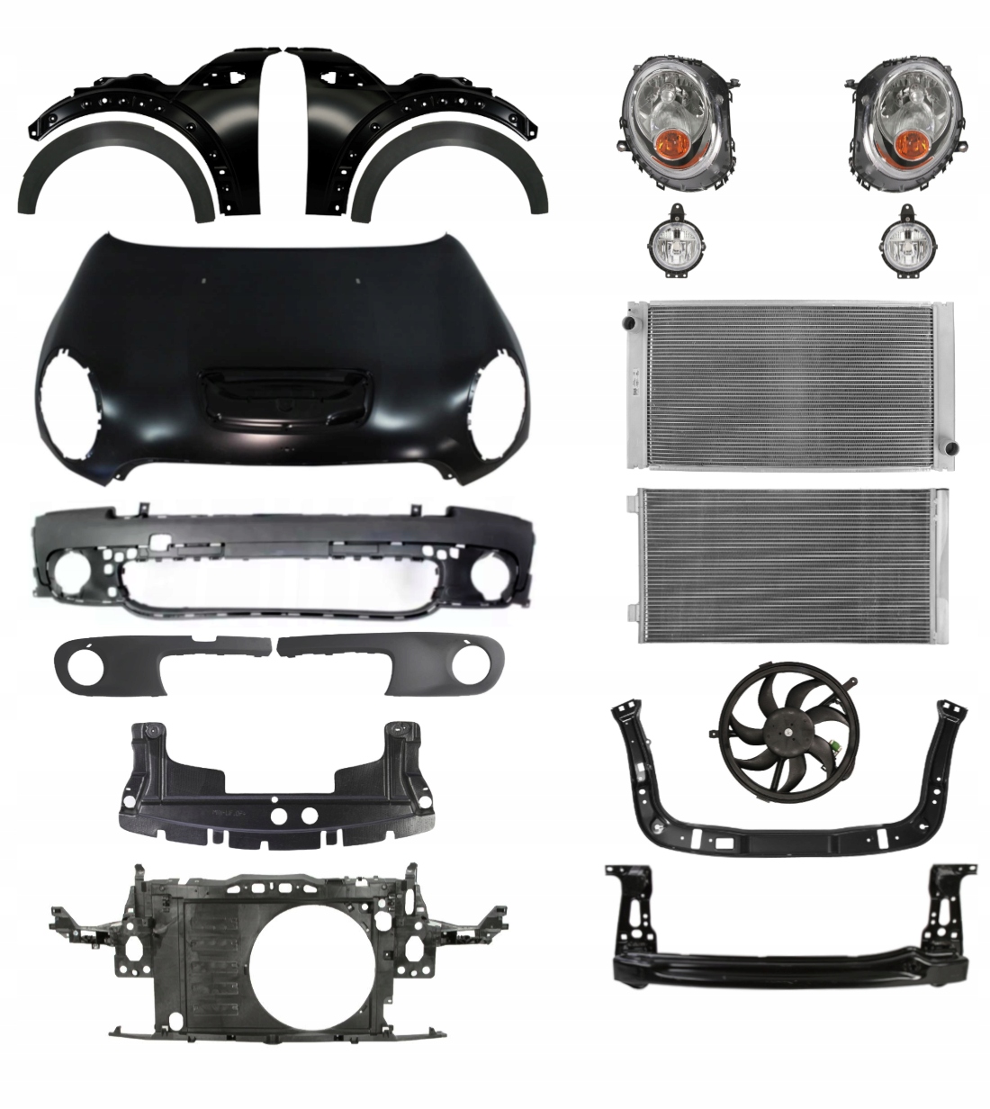 MINI COOPER s R55 R56 07-10 Капот крыло рамка