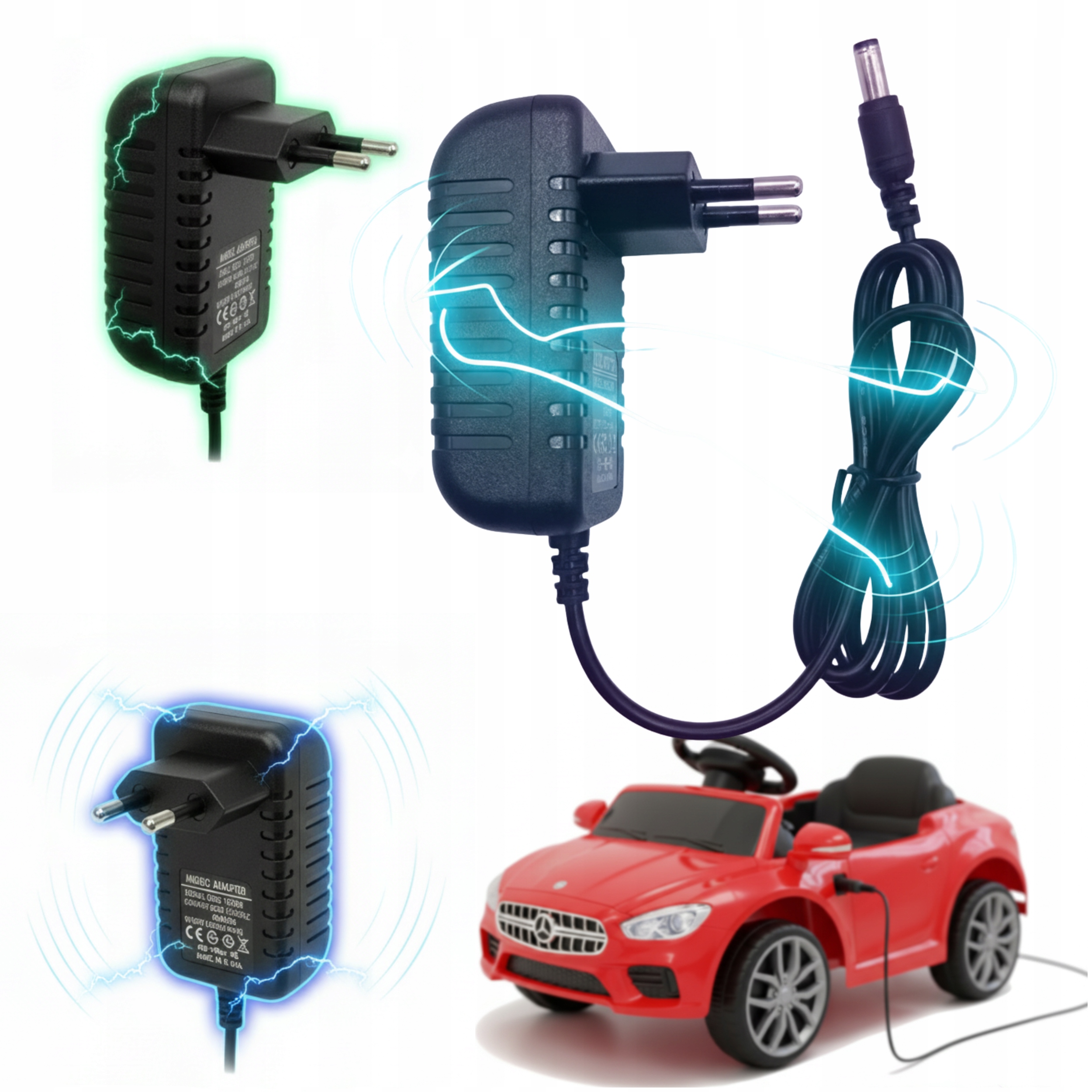 Ładowarka Zasilacz Uniwersalny 12V 2A 2000mA do Samochodu na Akumulator