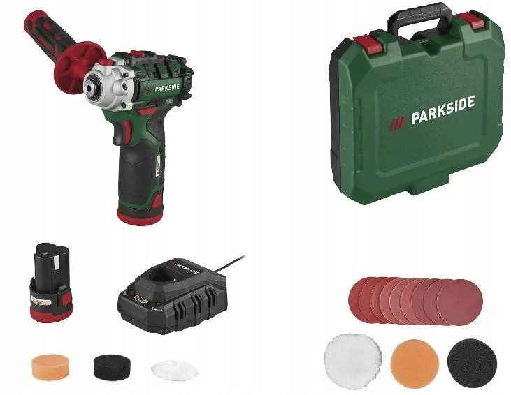 Akumulatorowa polerka 12 V Parkside Paap 12 F6 z akumulatorem i ładowarką