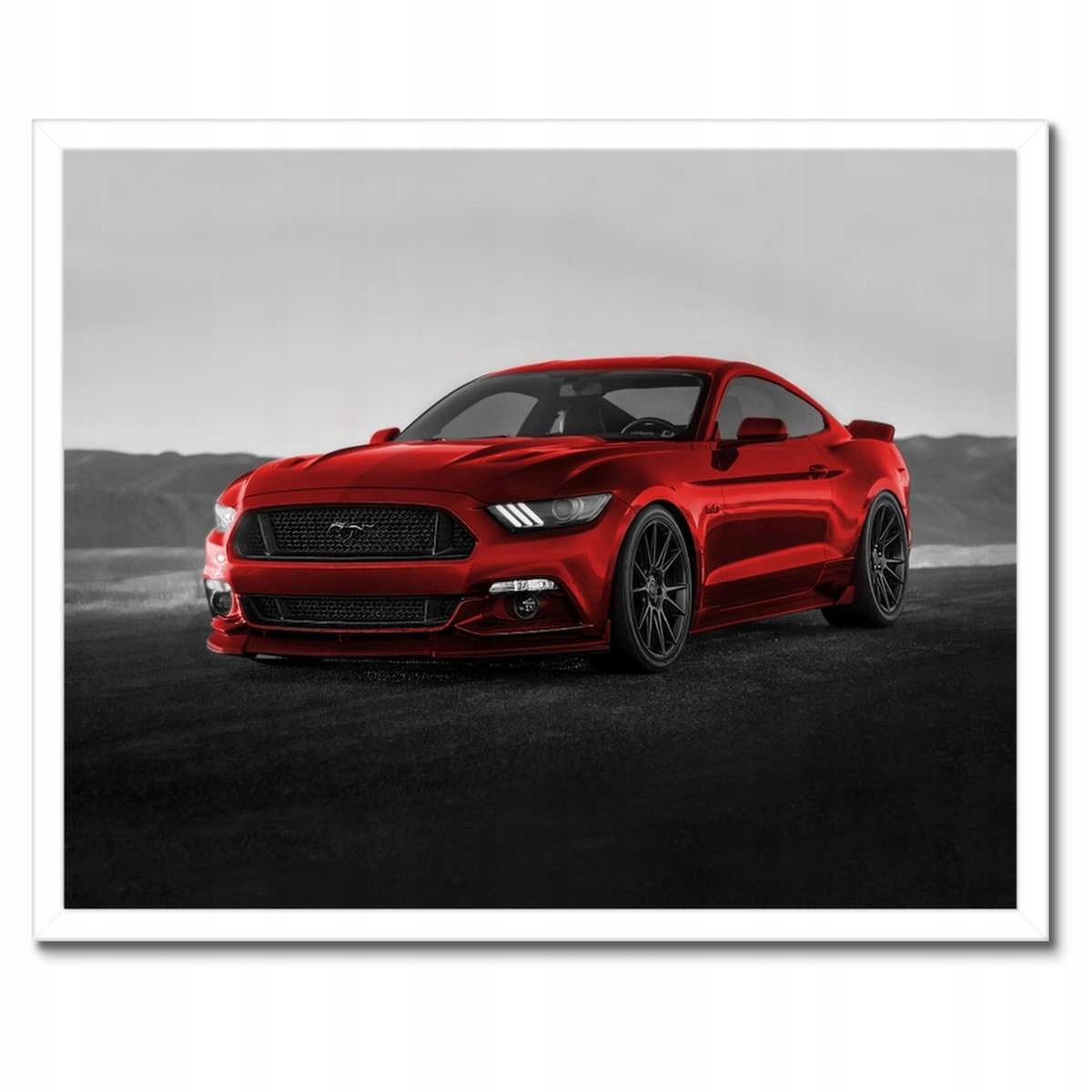 Plakáty v rámu 50x40 Červený Ford Mustang Usa