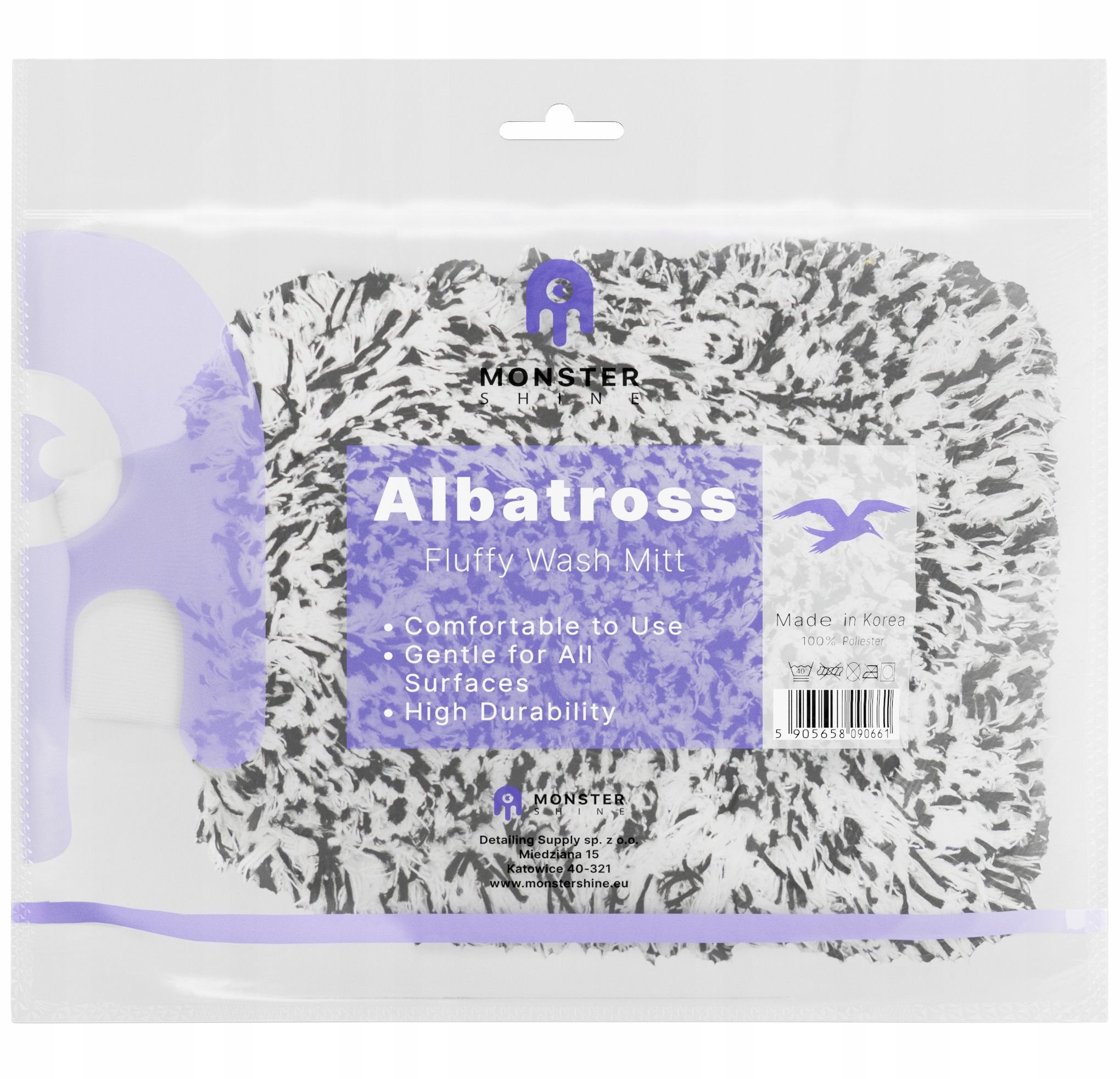 MONSTER SHINE ALBATROSS - RĘKAWICA DO MYCIA AUTA SAMOCHODU Z MIKROFIBRY