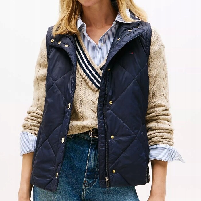 Vesta Tommy Hilfiger tmavě modrá prošívaná M (nová)