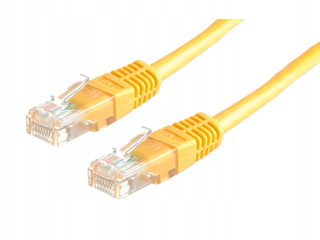 Kabel sieciowy Lan PatchCord Utp CAT.6 1m żółty