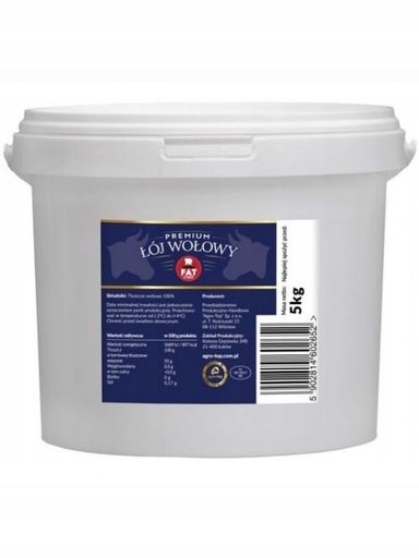 Levně Hovězí lůj premium 5 kg hovězí lůj na hranolky Agrotop