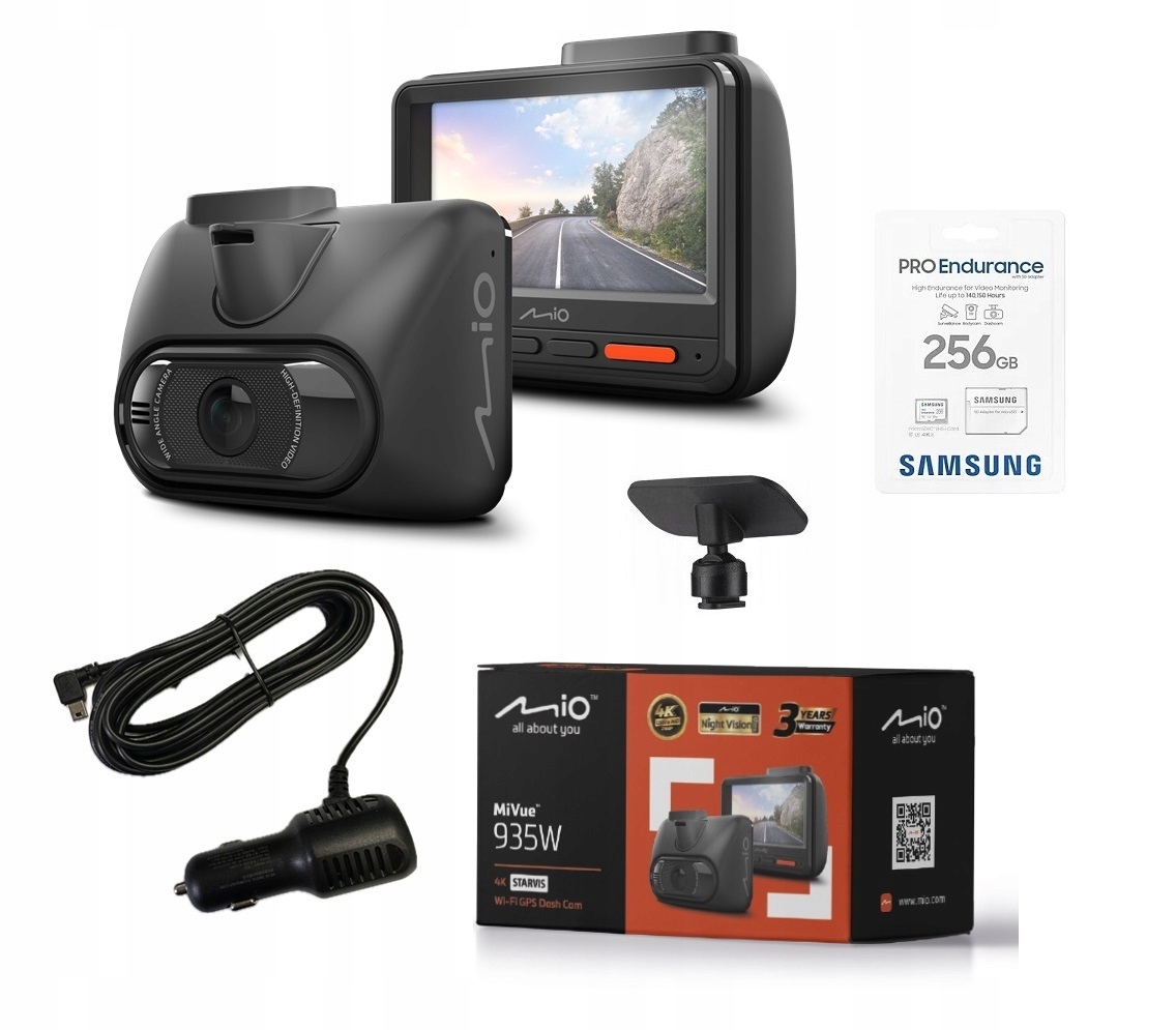 WIDEOREJESTRATOR MIO MIVUE 935W KAMERA SAMOCHODOWA + 256GB PRO
