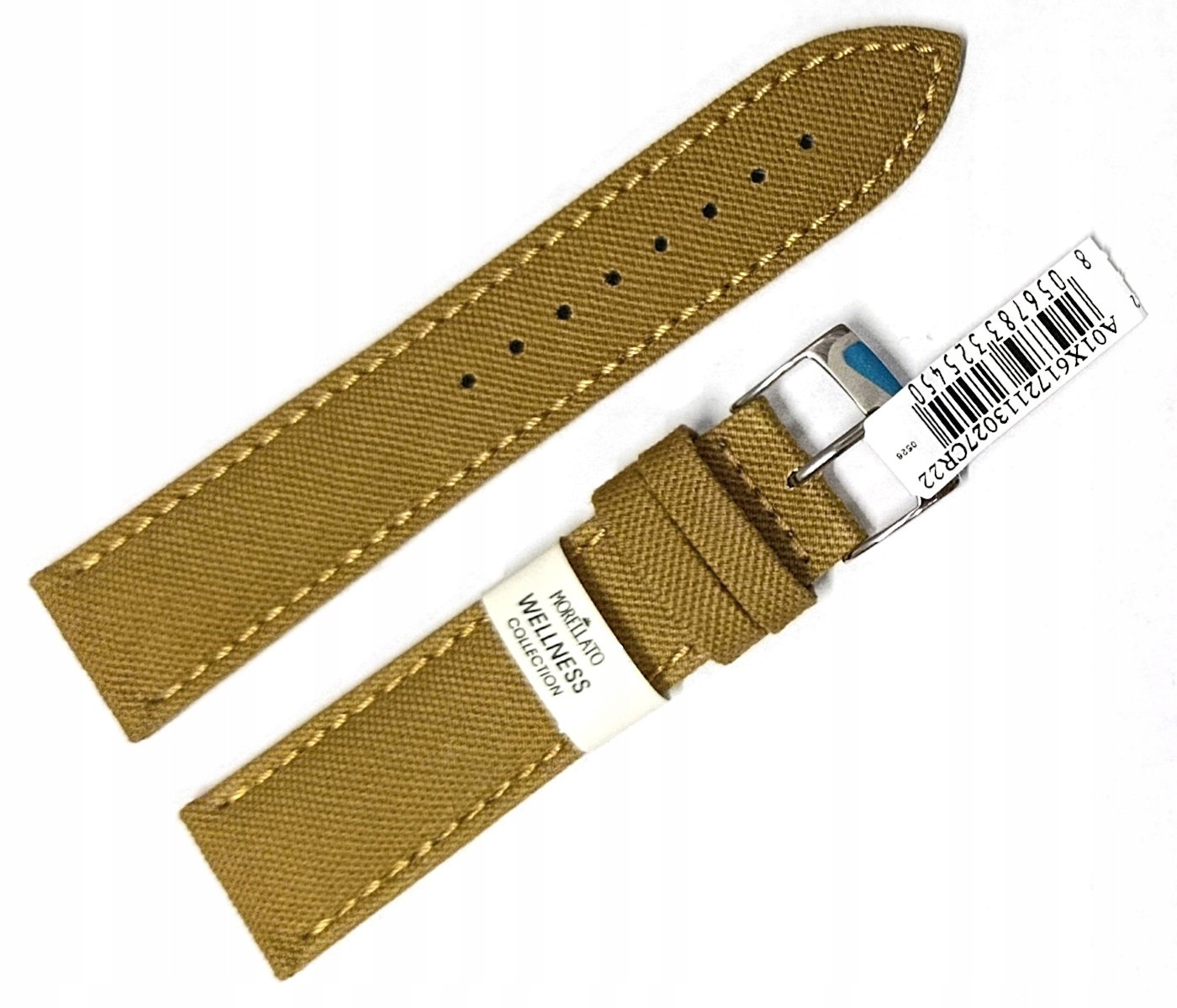 Khaki Bavlněný Kožený Řemínek Na Hodinky Morellato Freedom 22 mm X6172