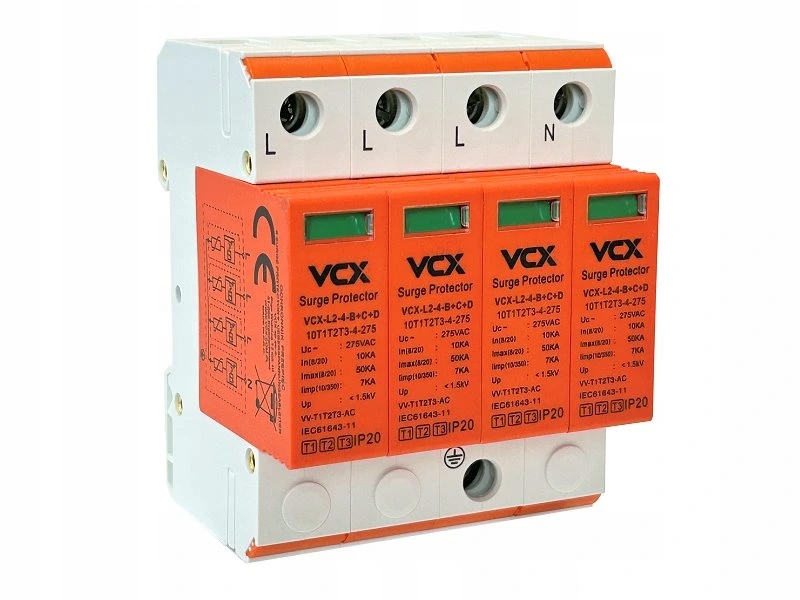 Přepěťová ochrana VCX L2-4-B+C+D Ac třída T1T2T3 (b+c+d) 4P 7kA Professiona