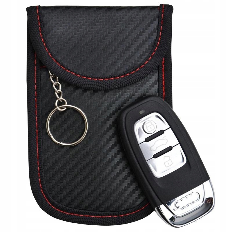 2x ETUI POKROWIEC KLATKA FARADAYA NA KLUCZYK KEYLESS OCHRONA PRZED WALIZKĄ Kolor dodatkowy czerwony