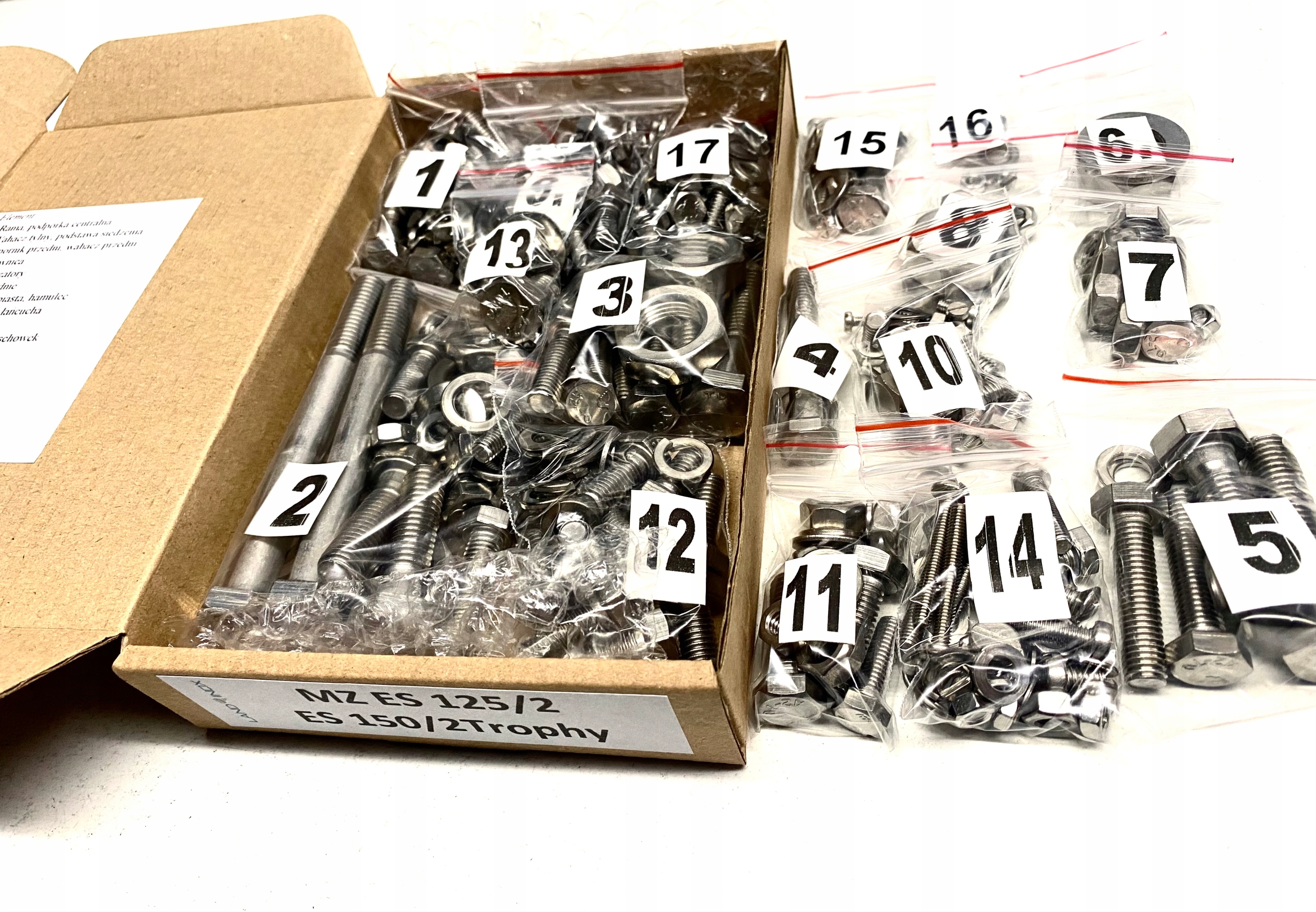 Mz Es 125 150 Trophy Tropik Komplet Šrouby nerezové