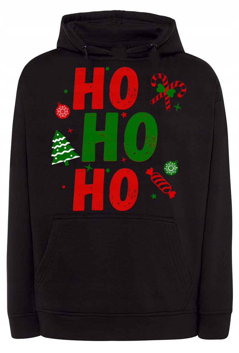 Pánská mikina s vánočním potiskem Ho Ho Ho vel. 5XL