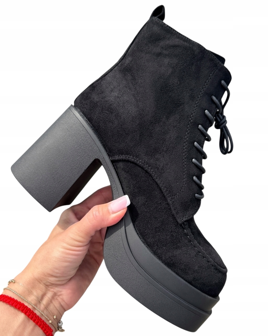 Lehké Kotníkové Boty Na Podpatku, Černé, Semišové, Zateplené, Pohodlné Dámské Boty 37