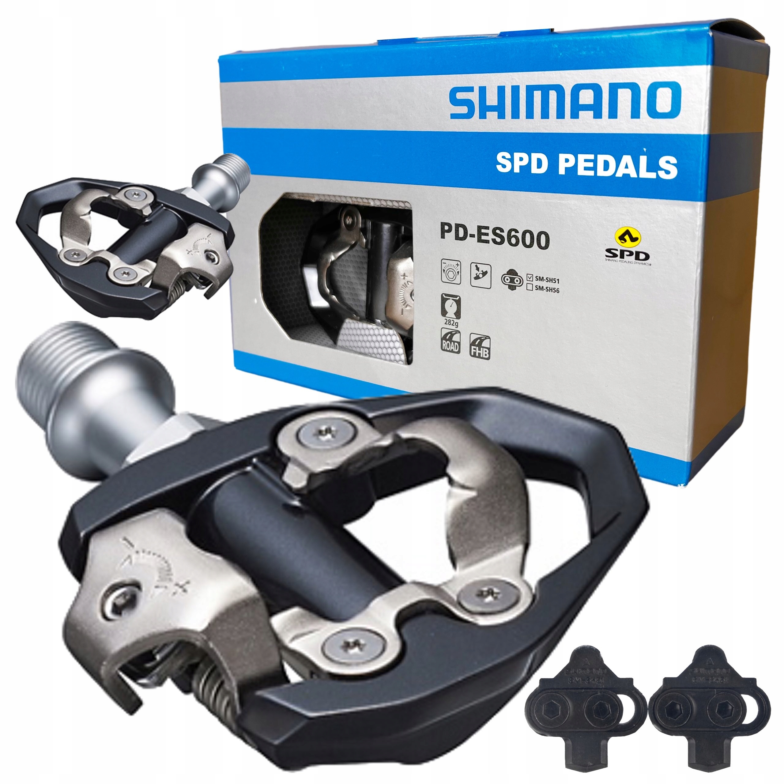 Pedały Spd Shimano ES600 Gravel Szosa pod Buty i Bloki Mtb SH51 w Komplecie