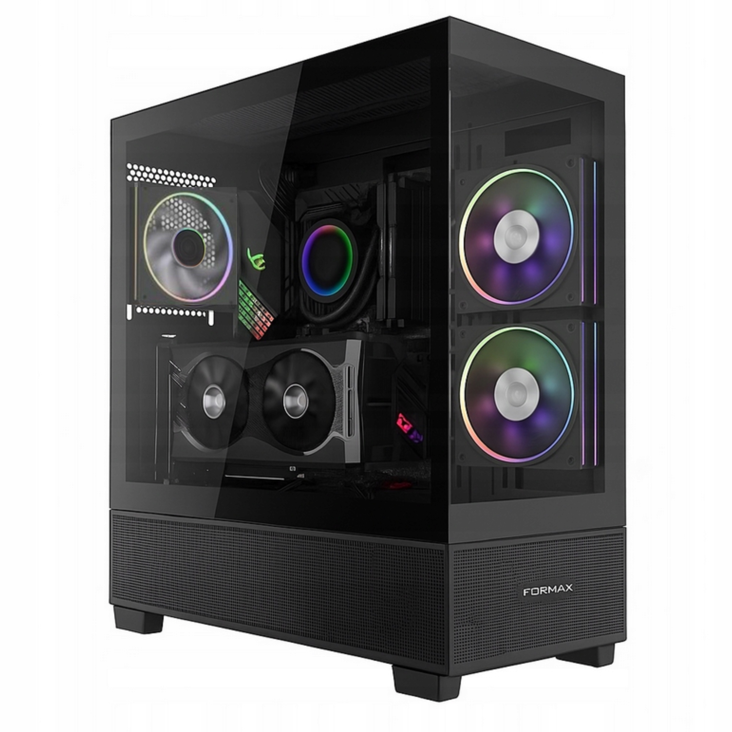Obudowa Gamingowa Foranx x550 Wentylatory Argb Pwm szkło E-atx akwarium