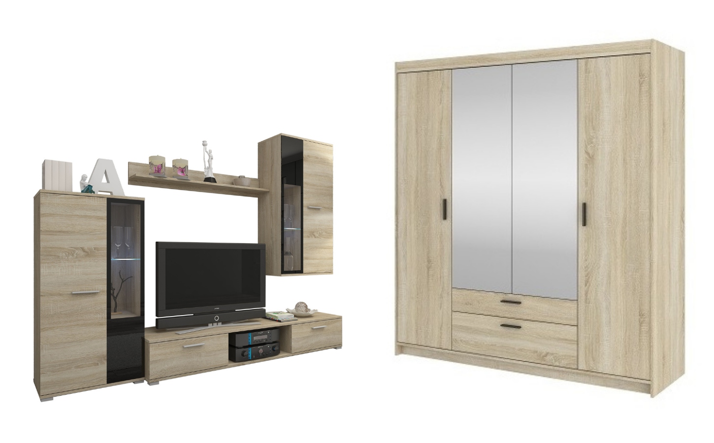 

Meblościanka Oskar Szafa Otylia 4DL dąb sonoma