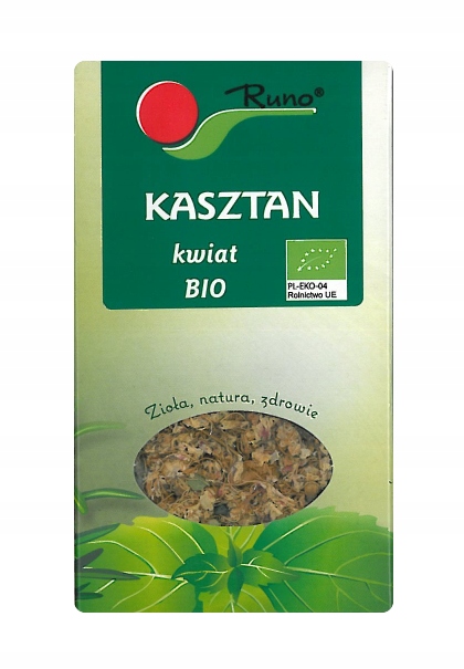 Kasztanowiec pospolity kwiat Bio Runo Certyfikat