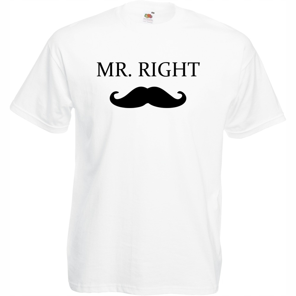 

Koszulka Mr. right prezent dla par L biała