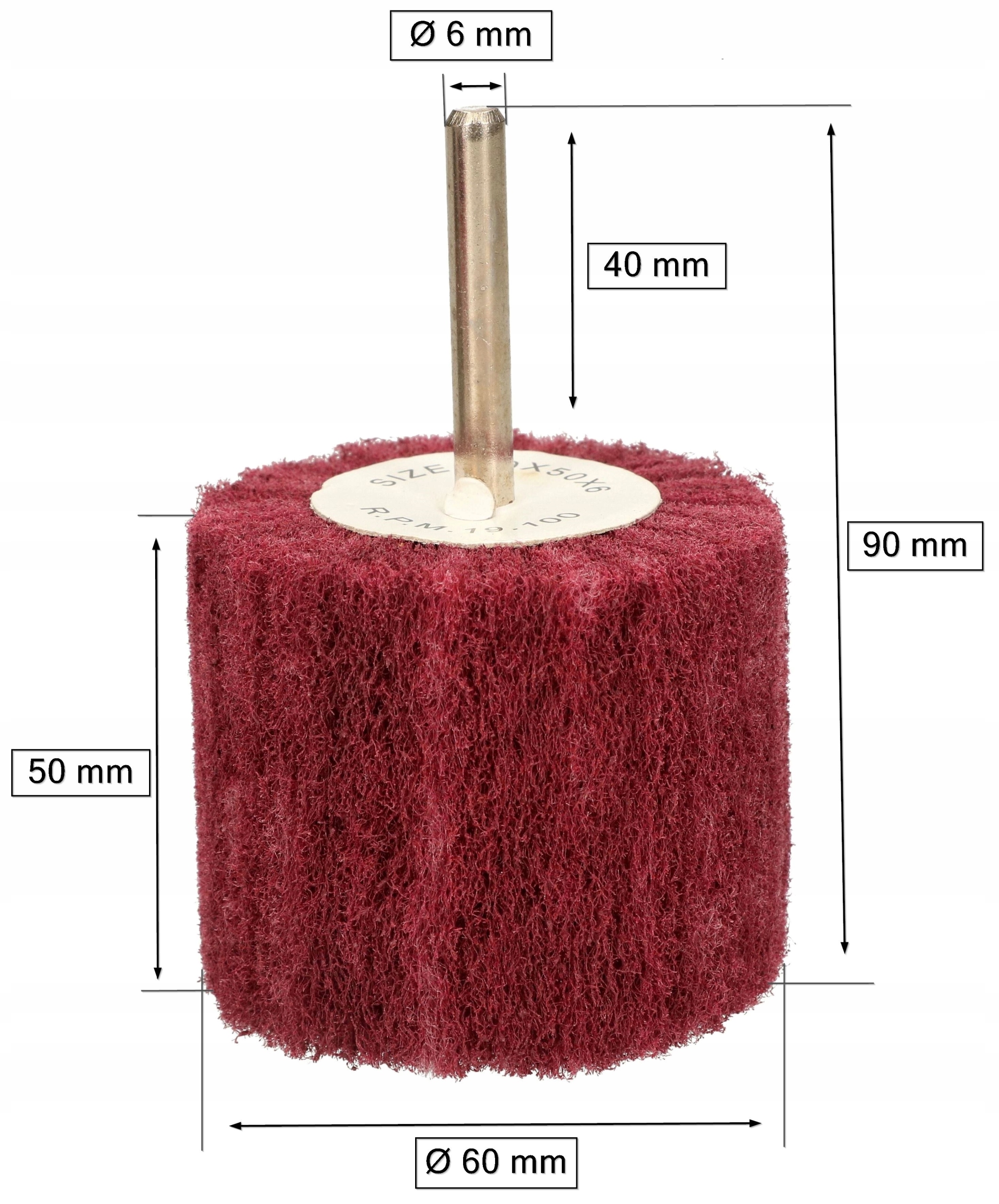 WŁÓKNINA ŚCIERNA NA TRZPIENIU ŚCIERNICA 6CM 2 SZT EAN (GTIN) 5907465992480