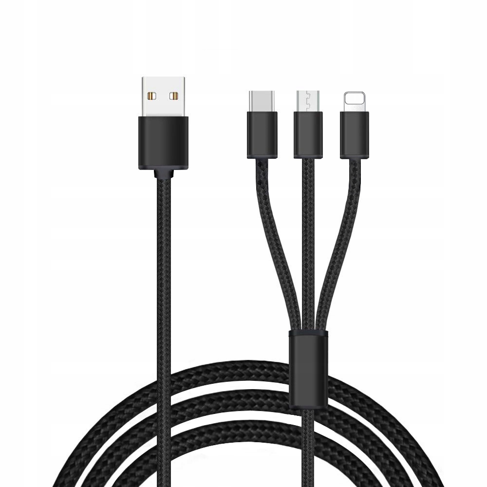 

Kabel Usb 3w1 micro Usb Usb-c Lightning iPhone