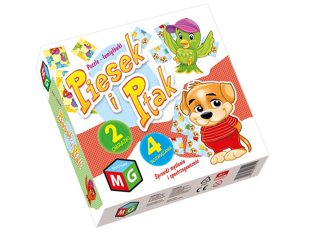 puzzle i łamigłówki PIESEK I PTAK — 3