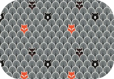 Pielucha Flanelowa 60x80 Las Szary